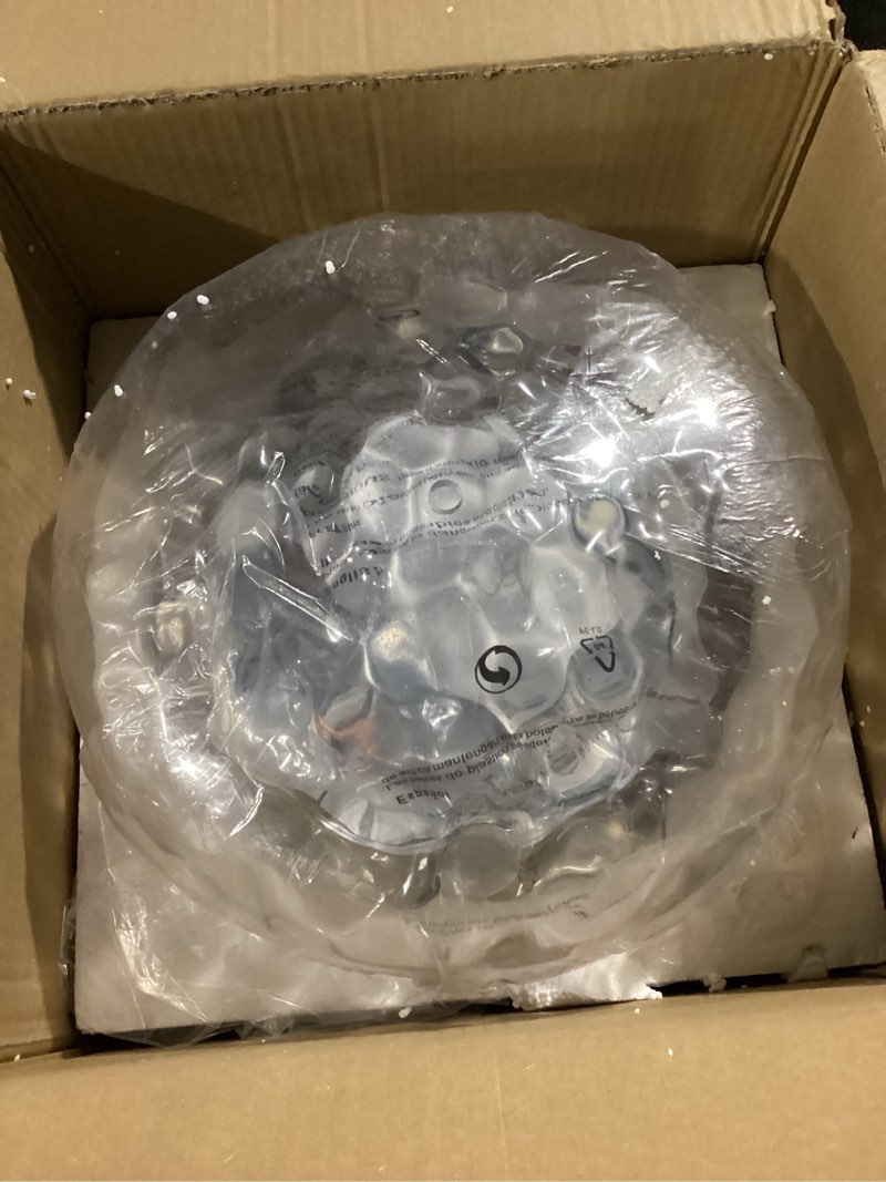 Condition photo showing Good Condition for Darkaway Large Ceiling Light Fixtures, 3-Light Flush Mount Indoor Outdoor Ceiling Light with Water Ripple Glass Shade for Hallway Kitchen Bedroom Porch Living Room Gold Finish Gold 13.38inch