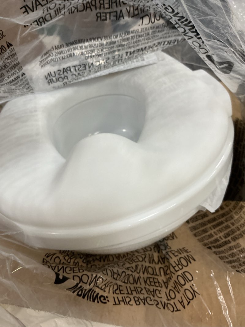 Condition photo showing New/Like New for summer infant by ingenuity my size potty pro in white, toddler potty training toilet, lifelike flushing sound, for ages 18 months+, up to 50 pounds