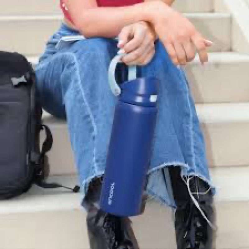 encool leakproof insulated water bottle with straw dual-sip water bottle bag-safe design for work, c