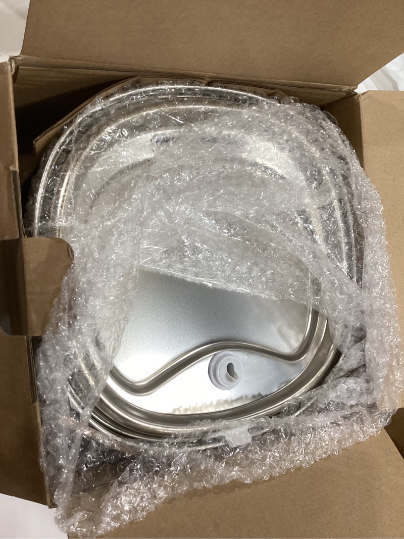 Condition photo showing As Is for cat water fountain stainless steel, 120oz/3.5l water fountains for cats indoor, automatic silent pump, easy clean water bowl, with replacement filters, unique cat-shaped design