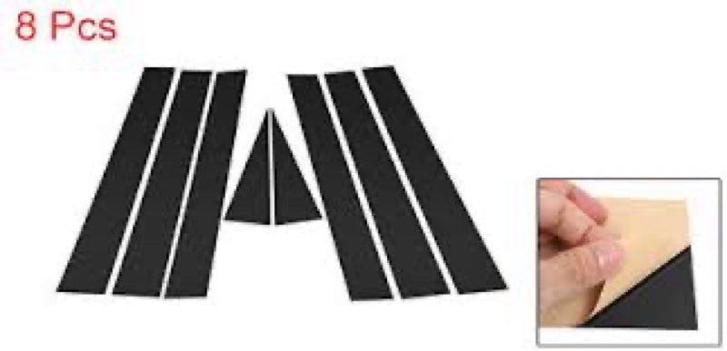 HEROFFIX 8 Pcs Door Pillar Window Trim for Nissan Rogue 2008-2013 Front Rear Left Right Anti Scratch