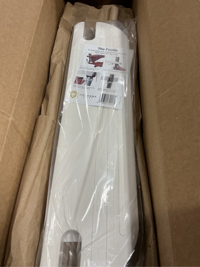 Condition photo showing New/Like New for White IKEA High Chair Foot Rest, Compatible with Antilop Chairs | Adjustable, Reversible & Non-Slip Footrest for IKEA Chair - Made with Durable Polypropylene - Antilop Accessories