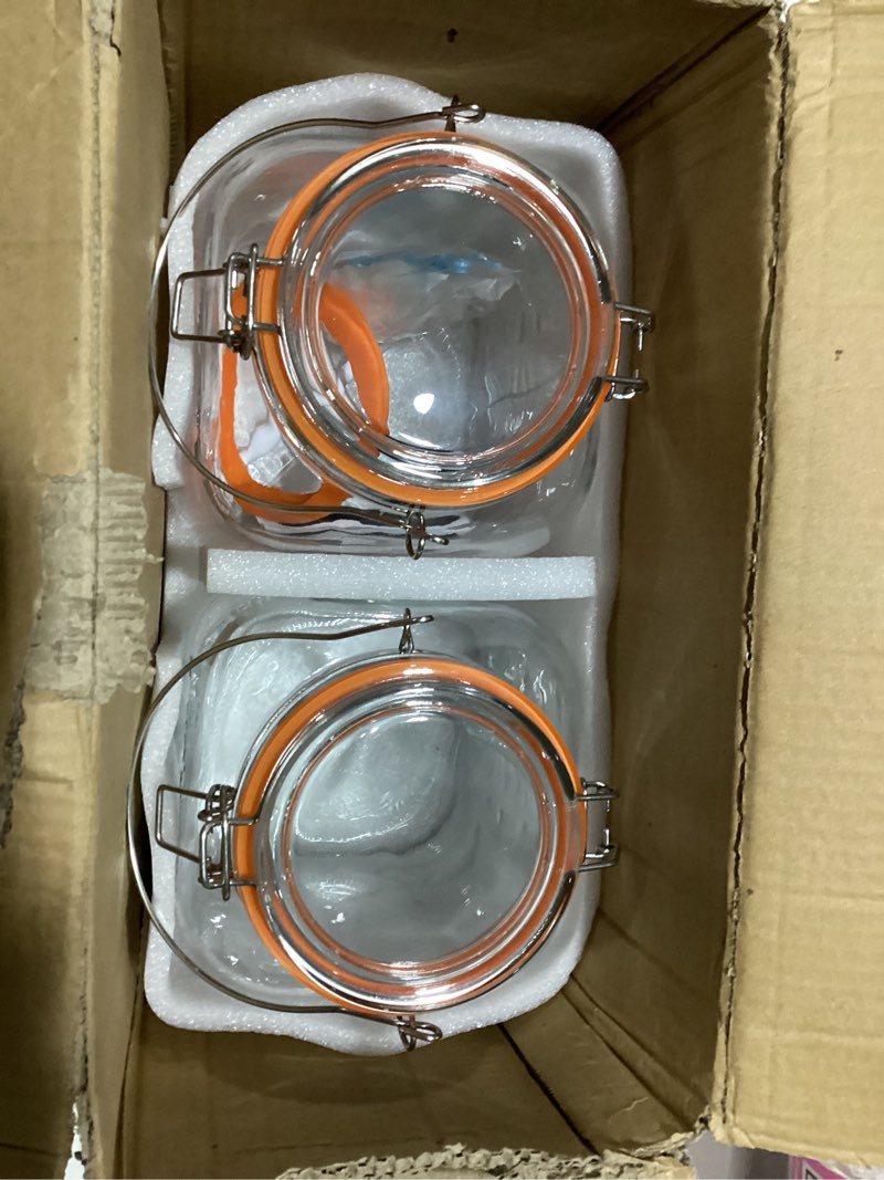 Condition photo showing Good Condition for 2 pack 1 gallon glass jar with airtight lids,super wide mouth large mason jars 128 oz,glass gallon jugs storage container for sun tea,kombucha,storing,canning clear-1 gallon