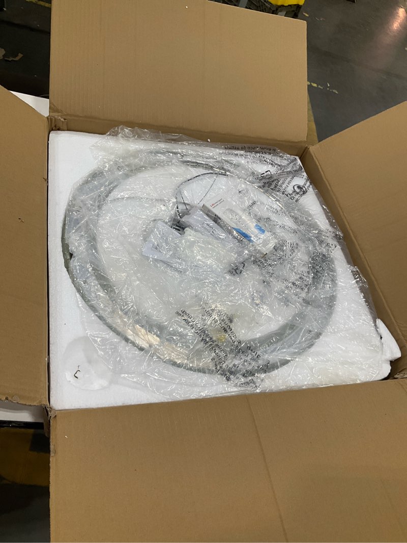 Condition photo showing Good Condition for depuley modern led crystal chandeliers: 19.7" ring chandelier hanging crystal ceiling light fixture - 30w adjustable height pendant light for living room dining room bedroom foyer chrome(round)19.7 inches