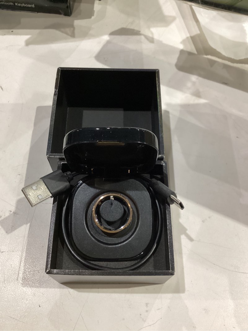 Condition photo showing Good Condition for smart health ring 2.0 for women men, slim scratch & fingerprint resistant design, efficient chip fitness tracker, monitors heart, blood oxygen & pressure, sleep, steps, waterproof, gold 8 8# gold