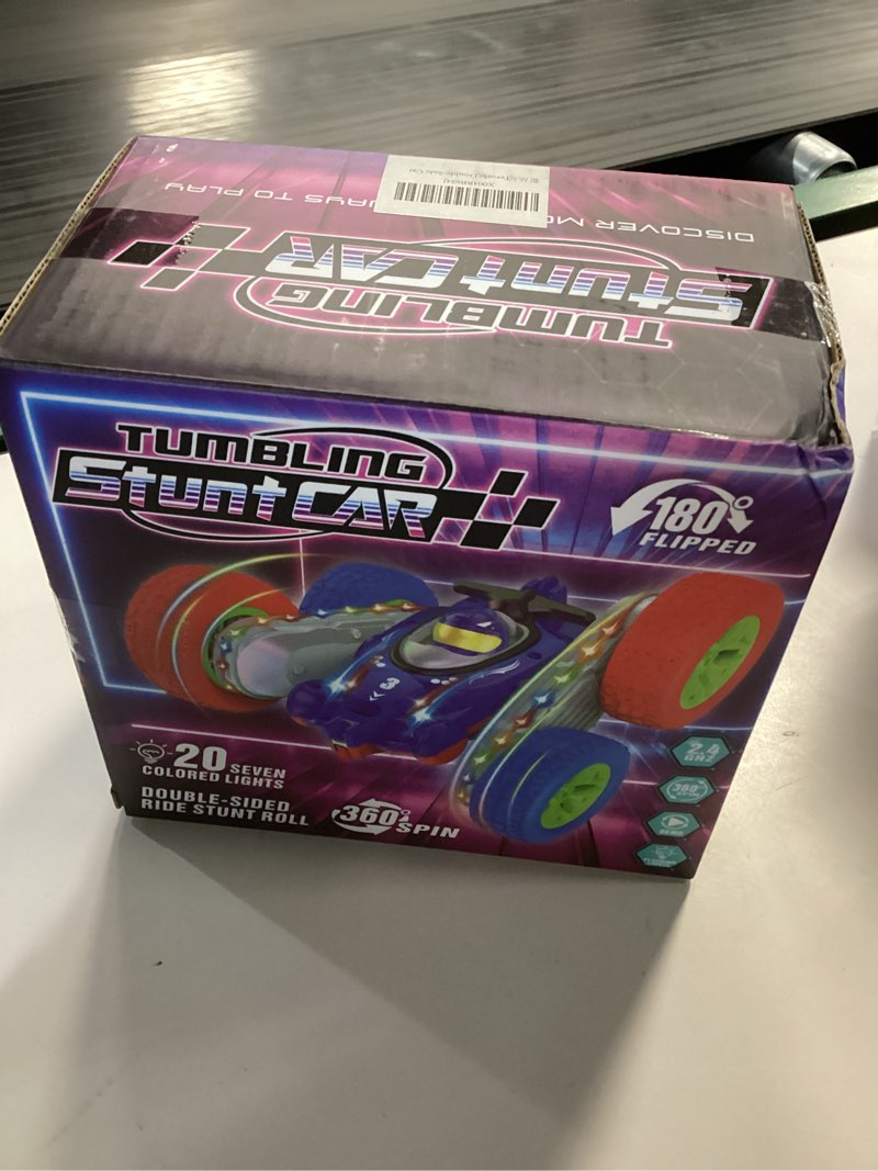 Condition photo showing New/Like New for Remote Control Car, Kids Toys with Shiny Electroplated Finish, RC Cars Stunt Toy with LED Lights, 2.4GHz Double-Sided 360° Flips, USB-C Fast Charging, Perfect Birthday Xmas Gift for Boys