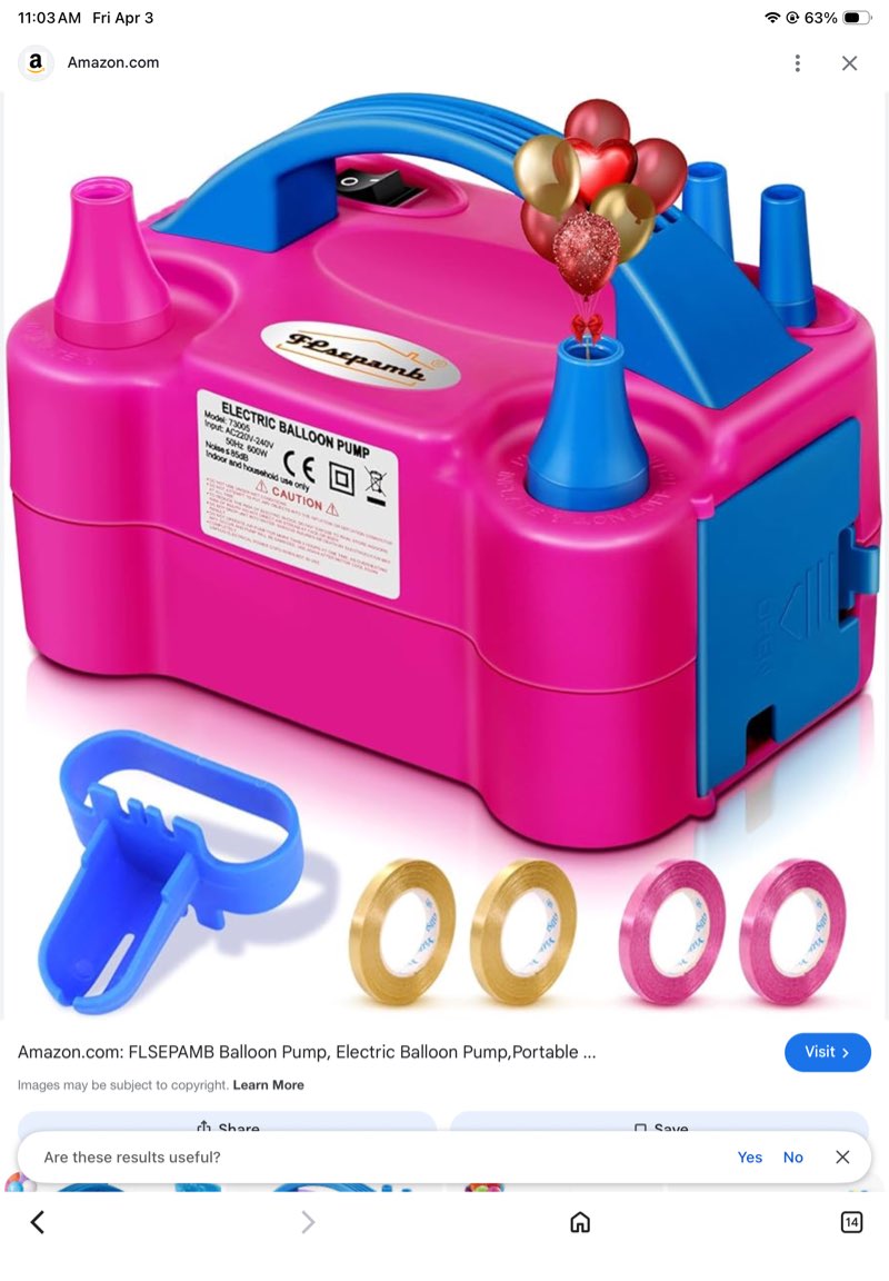 balloon pump, electric balloon pump,portable dual nozzles electric balloon air pump 1