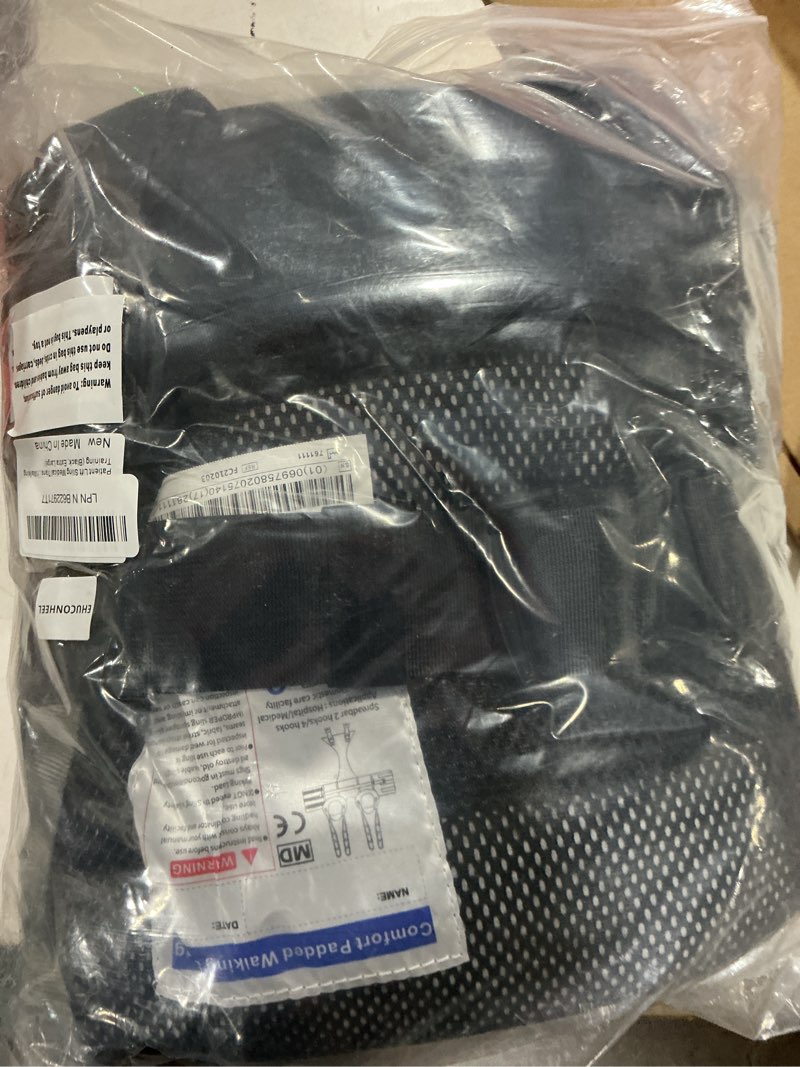 Condition photo showing Good Condition for Adjustable Patient Lift Walking Sling with Support Pads, Transfer and Rehabilitation Sling, Durable Mesh Fabric, 230kg Capacity, Easy to Use and Washable (Black, Small) Small Black