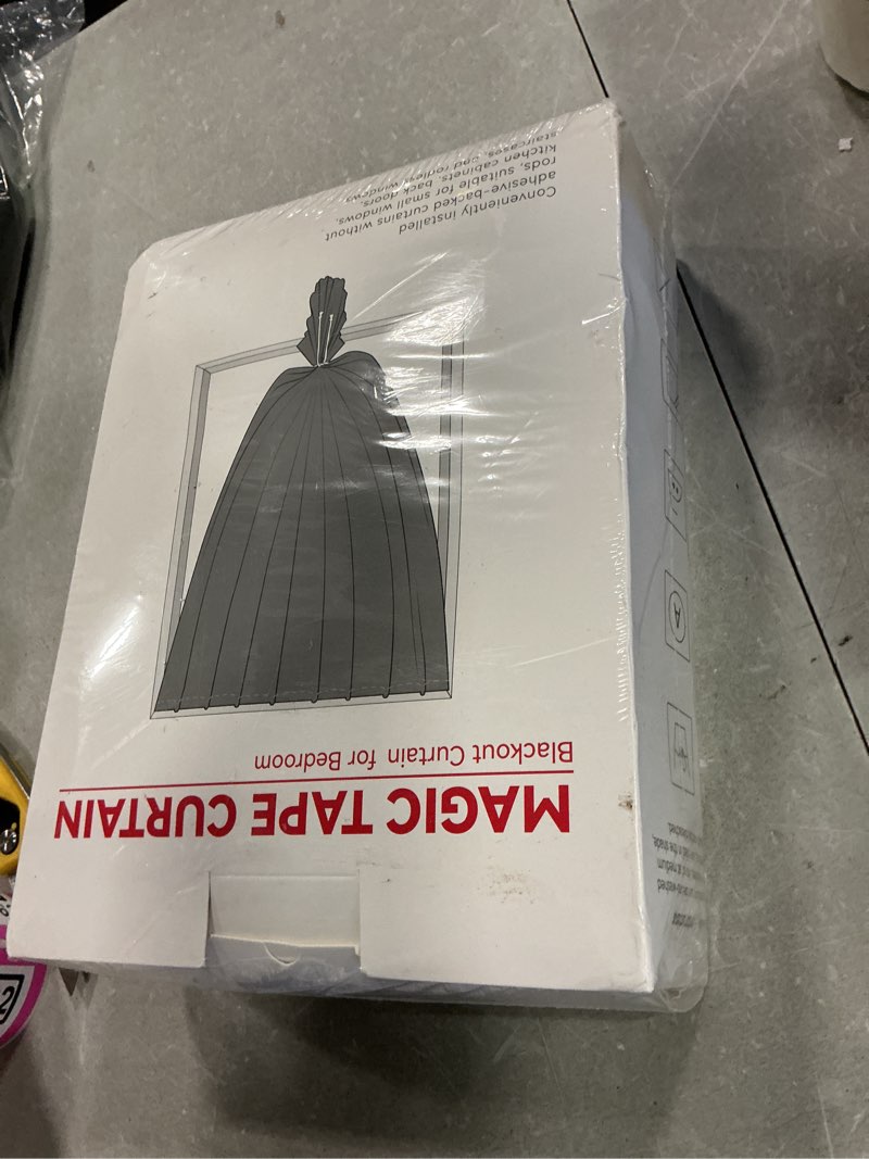 Condition photo showing Good Condition for jilron magic tape stick on portable curtains for windows,bedroom blackout curtains for - thermal lnsulated no drill curtains room darkening black small drapes(1 panels,59wx84l inch-white)
