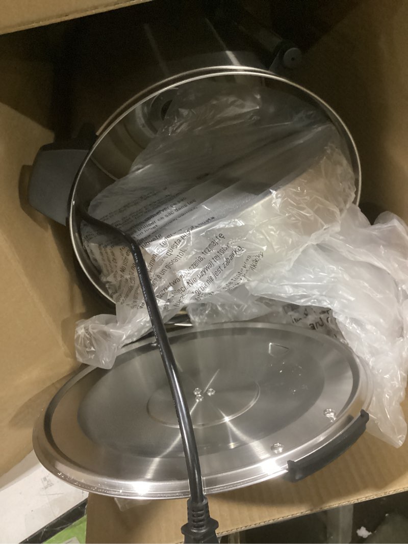 Condition photo showing As Is for SYBO SR-CP-100B Commercial Grade Stainless Steel Percolate Coffee Maker Hot Water Urn for Catering, 100-Cup 16 L, Metallic 16L Metallic