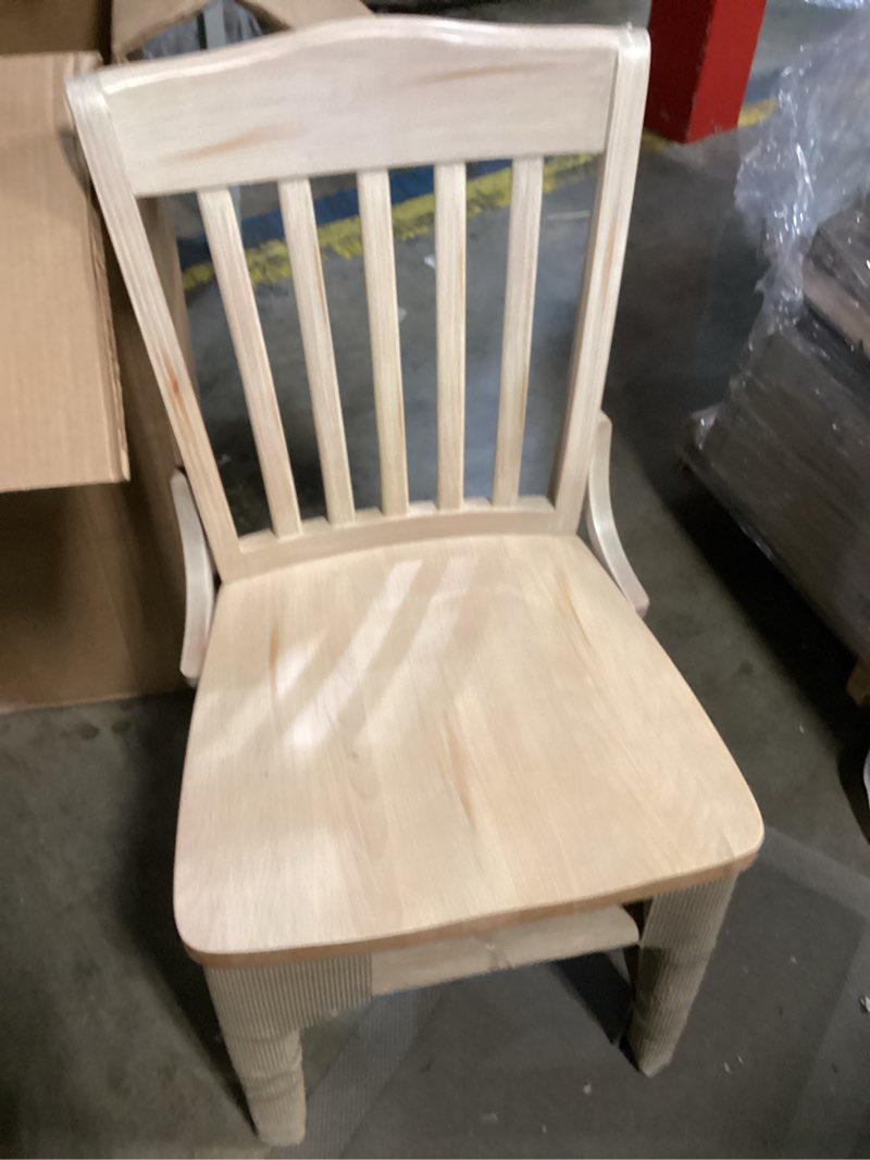 Condition photo showing Good Condition for flash furniture school house back antique white wood restaurant chair