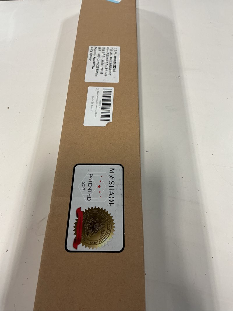 Condition photo showing New/Like New for myshade roller shades zebra blinds for indoor windows cordless day and night light filtering dual layer roller window blinds & shades, easy to install, size 24" w x 50" h, white white 24"w x 50"h