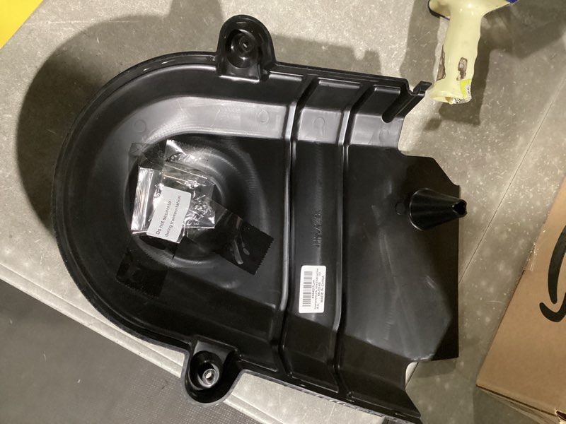 Condition photo showing Good Condition for (new part) 604722 genuine oem hustler mower right deck cover belt guard raptor sd604722