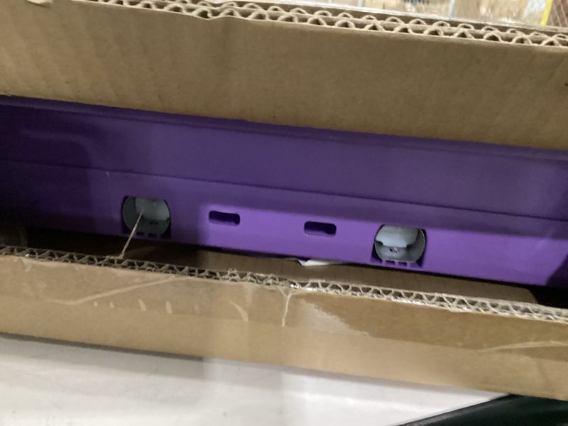 Condition photo showing Good Condition for foldable utility cart folding portable rolling crate handcart with durable heavy duty plastic telescoping handle collapsible 4 rotate wheels for travel shopping moving luggage office use (purple)