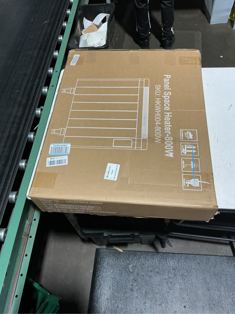 Condition photo showing New/Like New for 800W Plug-in Convection Electric Panel Wall Heaters for Indoor Use, Quiet Fan-Less Design, Freestanding/Wall Mount Space Heater with Adjustable Thermostat, 24H Timer, Digital Display(White)