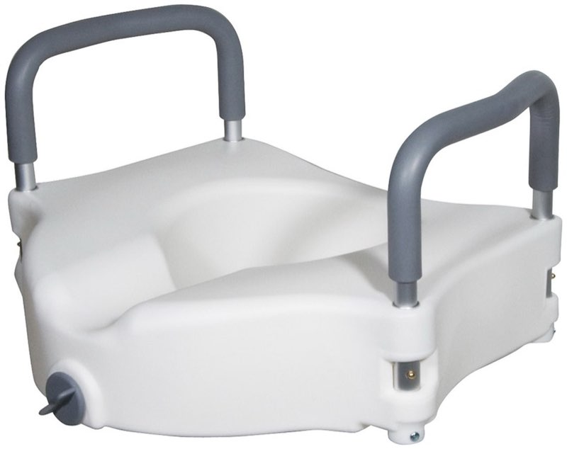 Elevated Toilet Seat with Removable Padded Arms (RTL12027RA)