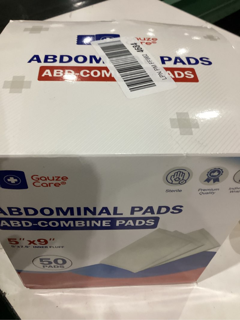 Condition photo showing Good Condition for GauzeCare Sterile Abdominal- ABD Combine Pads| 50-Pack, 5 x 9 Inches| Extra Absorbent & Thick, Individually Wrapped Wound Dressing, First Aid Pads| Surgical-Grade, Nonstick- for Heavy Leakage, Post Op 5"x9" (50 Pads)