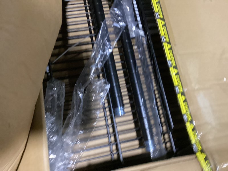 Condition photo showing Good Condition for CuisinSmart 5-Tier Heavy Duty Metal Shelving, 73" H x 48" W x 18" D, 2200 LBS Capacity Adjustable Storage Rack, Industrial Shelves for Garage, Warehouse, Basement & Workshop Black-1