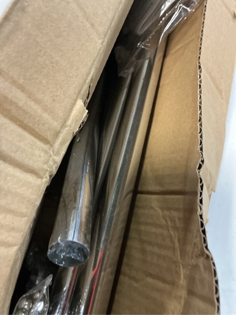 Condition photo showing New/Like New for Corner Shower Curtain Rod, Size 60"x60", Stainless Steel SUS304, Silver Color, L Shaped Shower Curtain Rod, No Drill 60"x60" Sliver
