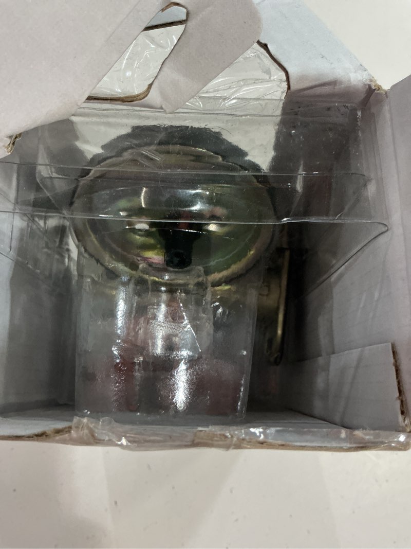 Condition photo showing As Is for defiant matte black single cylinder deadbolt