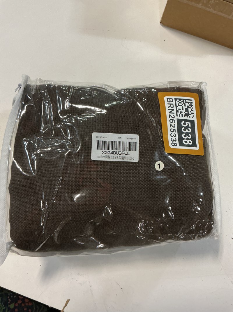 Condition photo showing New/Like New for SHINELAND Dark Taupe/Charcoal Brown Linen Curtains, Tailored Window Sheer for Modern Farmhouse, Wide 50 x 90 Inch Long, 2 Panels Set 50"W x 90"L (Pack of 2) Dark Brown