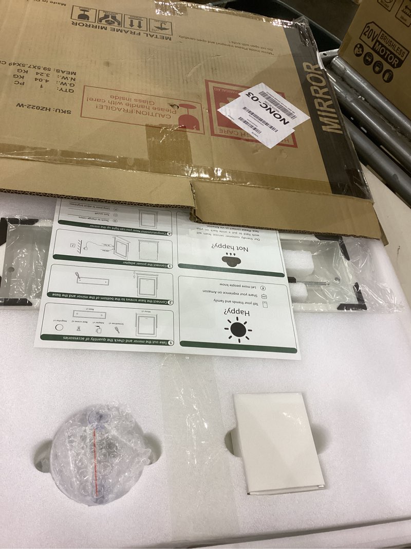 Condition photo showing Good Condition for Hasipu Vanity Mirror with Lights, Lighted Makeup Mirror with 10X Magnification, Dimmable 3 Modes, Touch Screen Control, Led Makeup Mirror 17 x 22 Inch White 17"L x 22"W