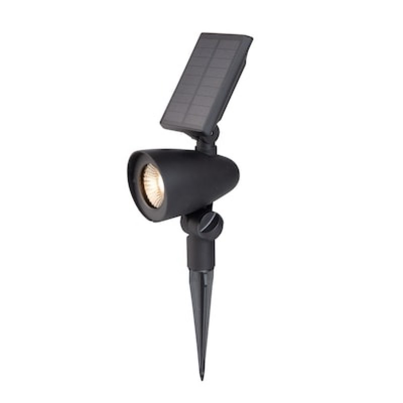 harbor breeze 60 -lumens 1 -watt black warm white solar led spot light