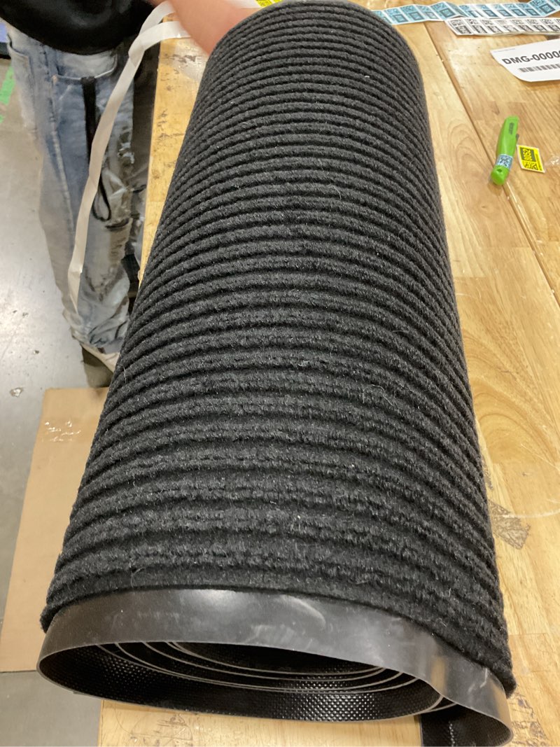 Condition photo showing As Is for alfombrilla de entrada comercial interior exterior alfombrillas industriales de alta resistencia negras 2 set