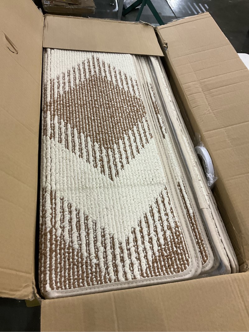 YEERSWAG Bullnose Stair Carpet Treads, Set of 15 Step Carpet for Stairs Non Slip, 30"x9.5"x1.7" Peel