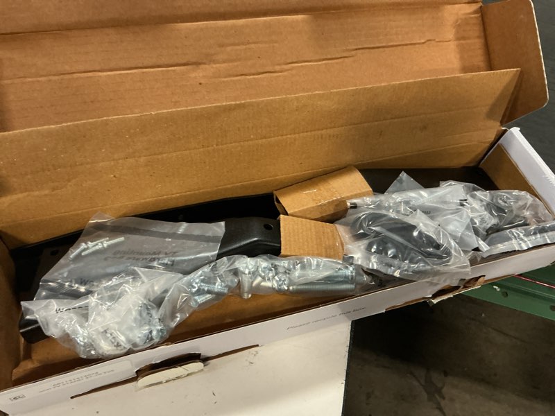 Condition photo showing Good Condition for onn. tabletop tv stand for 37" to 70" tvs, holds up to 110 lbs, black- metal legs for tabletop, dresser, cabinet