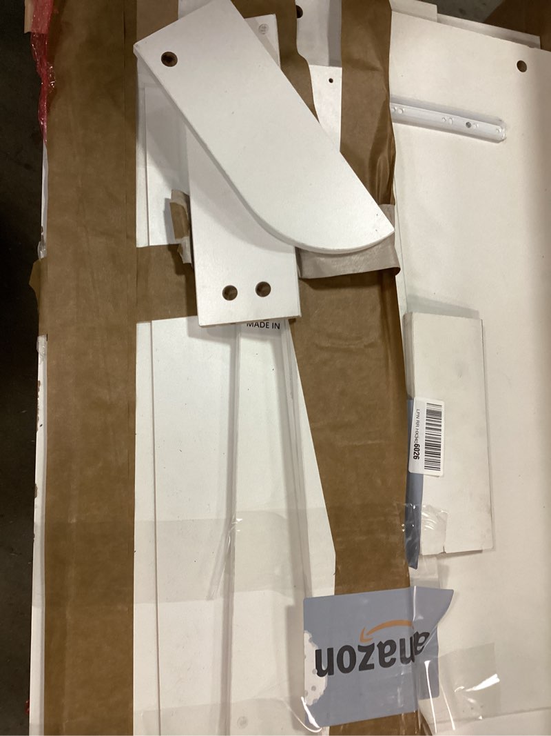 Condition photo showing As Is for Vanity Desk with Mirror and Lights, Makeup Vanity with Drawer & Storage Shelves, Cabinet, 3 Lighting Modes Adjustable Brightness, Bedroom Dressing Table, White