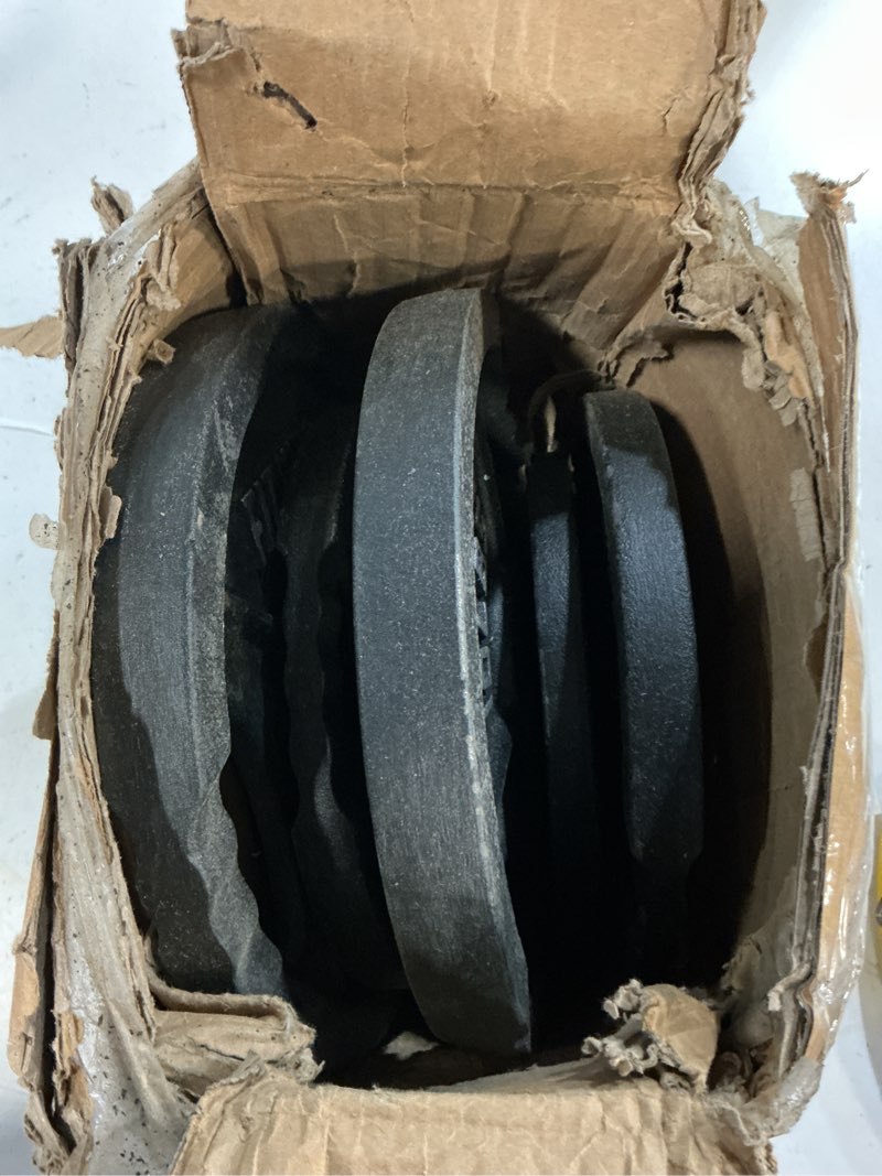 Condition photo showing Good Condition for fitvids barbell weight set, cast iron 1" standard weight plates including 5ft standard barbell bar & star locks, 45 pounds set (35 lbs plates + 10 lbs barbell bar), multiple packages