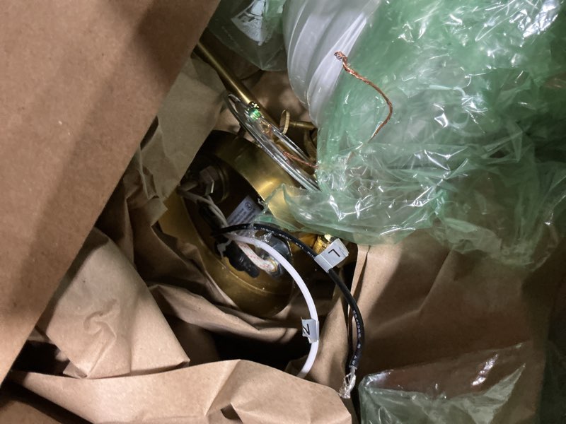 Condition photo showing Good Condition for Bathroom Light Fixtures, 3-Light Brass Vanity Wall Light Over Mirror with White Tulip Glass Shade for Bedroom Living Room (Bulb Not Included) 3 Heads-Golden Base-Tulip White Hardwired