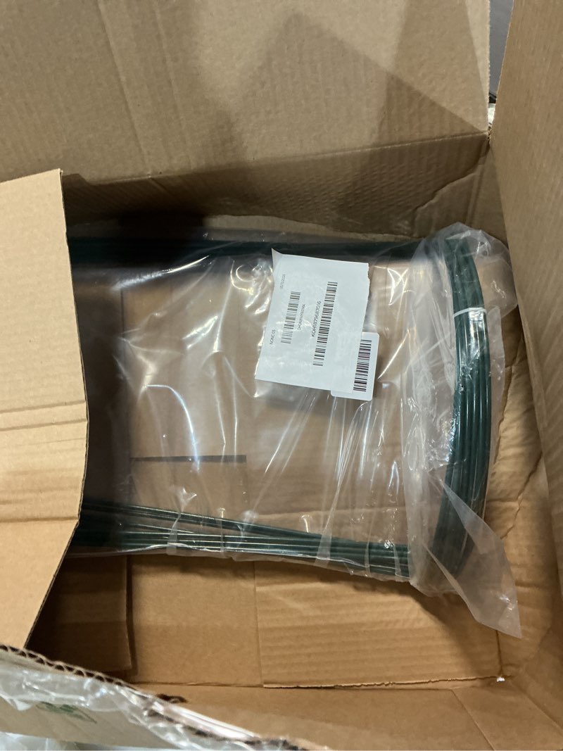 Condition photo showing New/Like New for higift 8 pack plant support stakes, half round metal garden plant stake indoor peony cages and supports, green plant support ring border for tomato,hydrangea,flower outdoor (10" wide x 15.8" high) 1 10"w x15.8"h