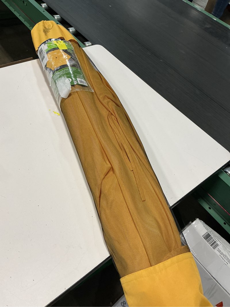Condition photo showing Good Condition for mainstays 7.5ft yellow market patio umbrella, push-up, 3-angle tilt