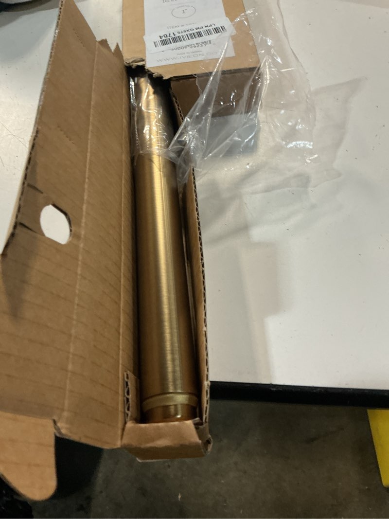 Condition photo showing Good Condition for ivilon side window short curtain rod - end cap style design 1 inch pole. 16 to 28 inch color warm gold 16 to 28 in.