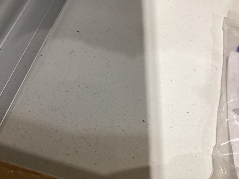 Condition photo showing New/Like New for quartet magnetic dry erase white board, 120"w x 48"h whiteboard, porcelain surface will not stain or ghost, silver aluminum frame (ppa410)