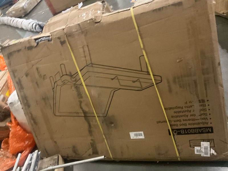 Condition photo showing As Is for adjustable bed frame 