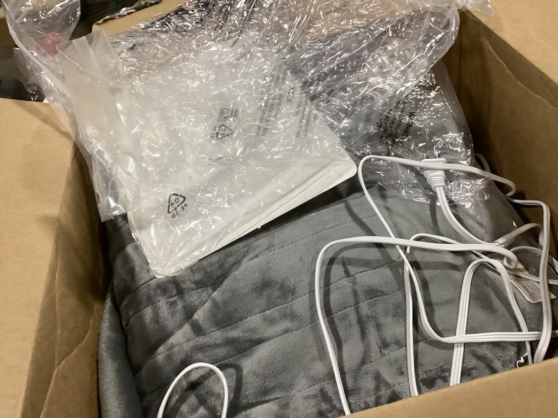 Condition photo showing Good Condition for Bedsure Electric Blanket Full Size - Soft Flannel Heated Blanket Full, GentleSoft Fast Heating with 10 Time Settings & 6 Heat Settings, Warm Gift for Grandma (72x84 inches, Grey) 01 - Grey Full