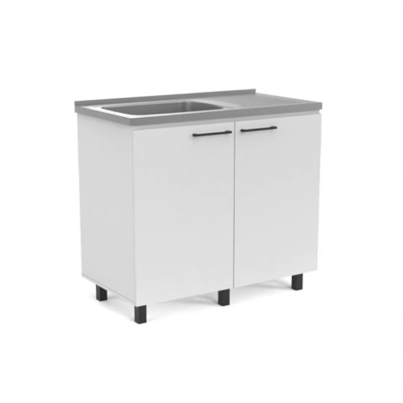 Utility Sink Cabinet, Burwood, White, Width X 39,3
