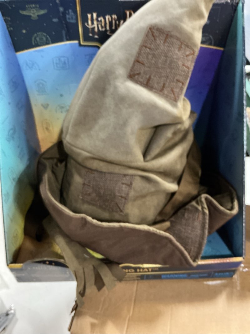 Condition photo showing Good Condition for wizarding world harry potter, talking sorting hat with 15 phrases (packaging may vary), pretend play accessory for costumes for girls & boys
