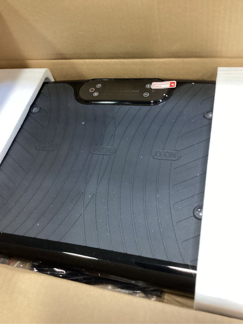 Condition photo showing As Is for Vibration Plate Exercise Machine, Vibrating Plate Platform for Lymphatic Drainage with 200 Adjustable Speeds, Power Vibration Plate for Weight Loss & Fitness, Supports Max Weight 450 Lbs