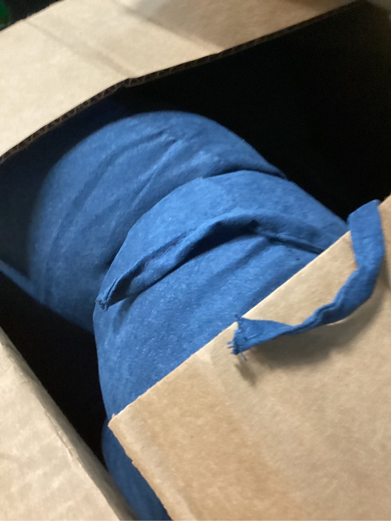 Condition photo showing Good Condition for blazing needles solid microsuede swivel rocker chair cushion, 48" x 24", indigo indigo 1