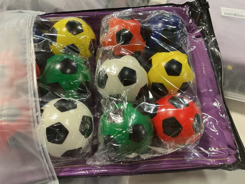 Condition photo showing Good Condition for field day games, team building games, teamwork group games for party outdoor, with 6 pieces soft balls pack of 2 blue