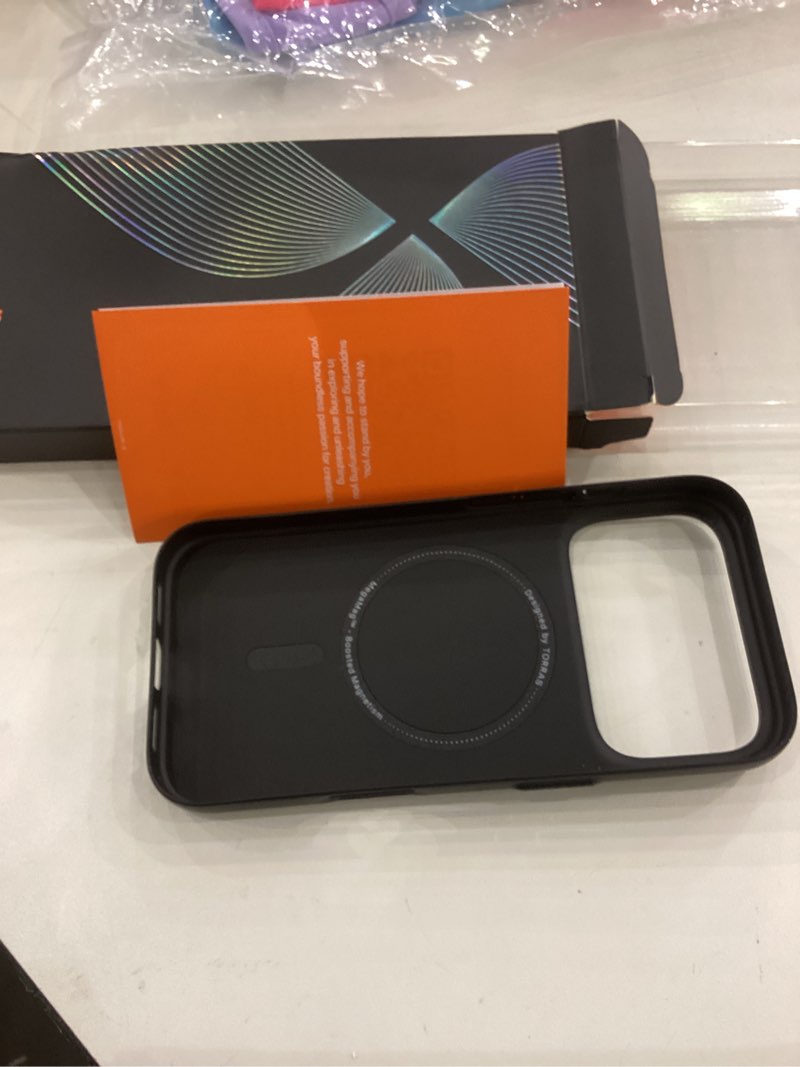 Condition photo showing Good Condition for TORRAS Magnetic Slim Fit for iPhone 17 Pro Case 6.3 inch, Ultra-Thin, Compatible with MagSafe, Lightweight Matte Anti-Scratch Hard PC Cover Phone Case for iPhone 17 Pro OriginFit, Black 1-Black iPhone 17 Pro