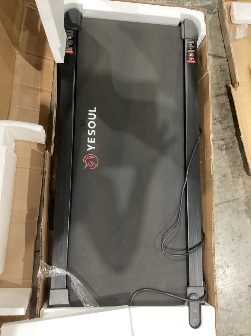 Condition photo showing Good Condition for yesoul walking pad treadmill with 10% auto incline, under desk treadmill for home walking, hiking & running, 300lbs capacity, smart app scenic routes & live classes, remote & led display auto incline-black