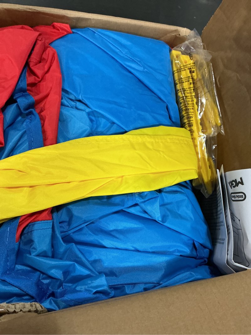 Condition photo showing Good Condition for little tikes jump 'n slide inflatable bouncer includes heavy duty blower with gfci, stakes, repair patches, and storage bag, for kids ages 3-8 years multi regular