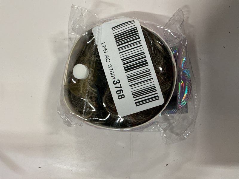 Condition photo showing New/Like New for RUWISS Messy Bun Hair Piece Human Hair Messy Rose Bun Hair Buns Hair Piece for Women Scrunchies Updo Bun Extension Ponytail (Blond Mixed Dark Blond) 7 inch blond mixed dark blond