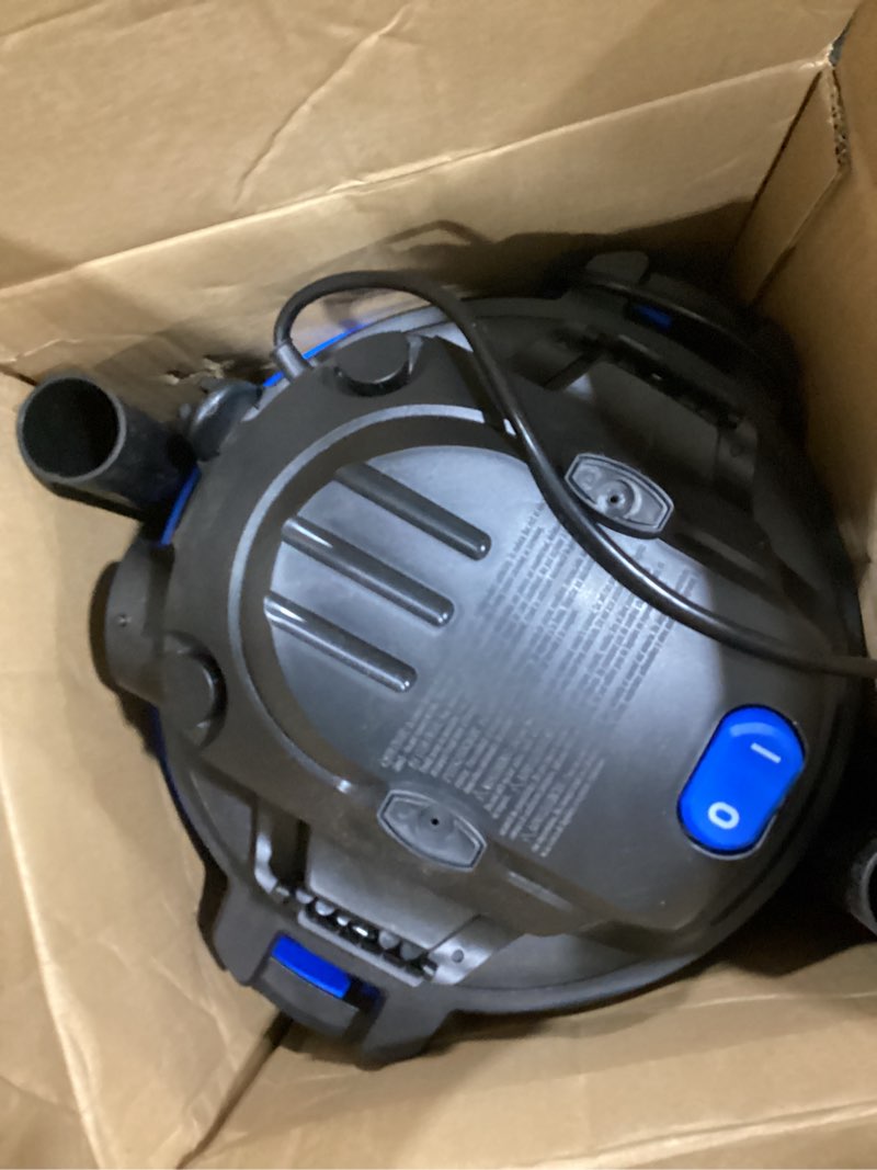 Condition photo showing As Is for vacmaster blue edition 8-gallon* 4 peak hp wet/dry vacuum– voc809pf 8 gallon