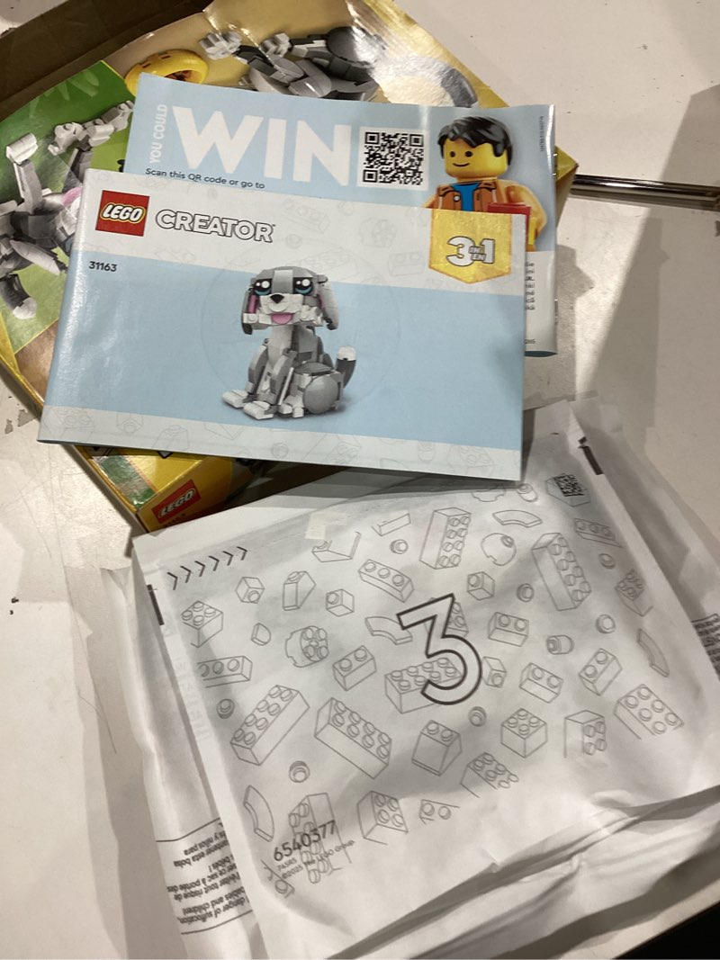 Condition photo showing Good Condition for lego creator 3 in 1 playful cat toy - building toy with 3 building options, cat, dog, or pigeon - birthday gift for kids - animal figures for kids, girls and boys, ages 8+ - 31163